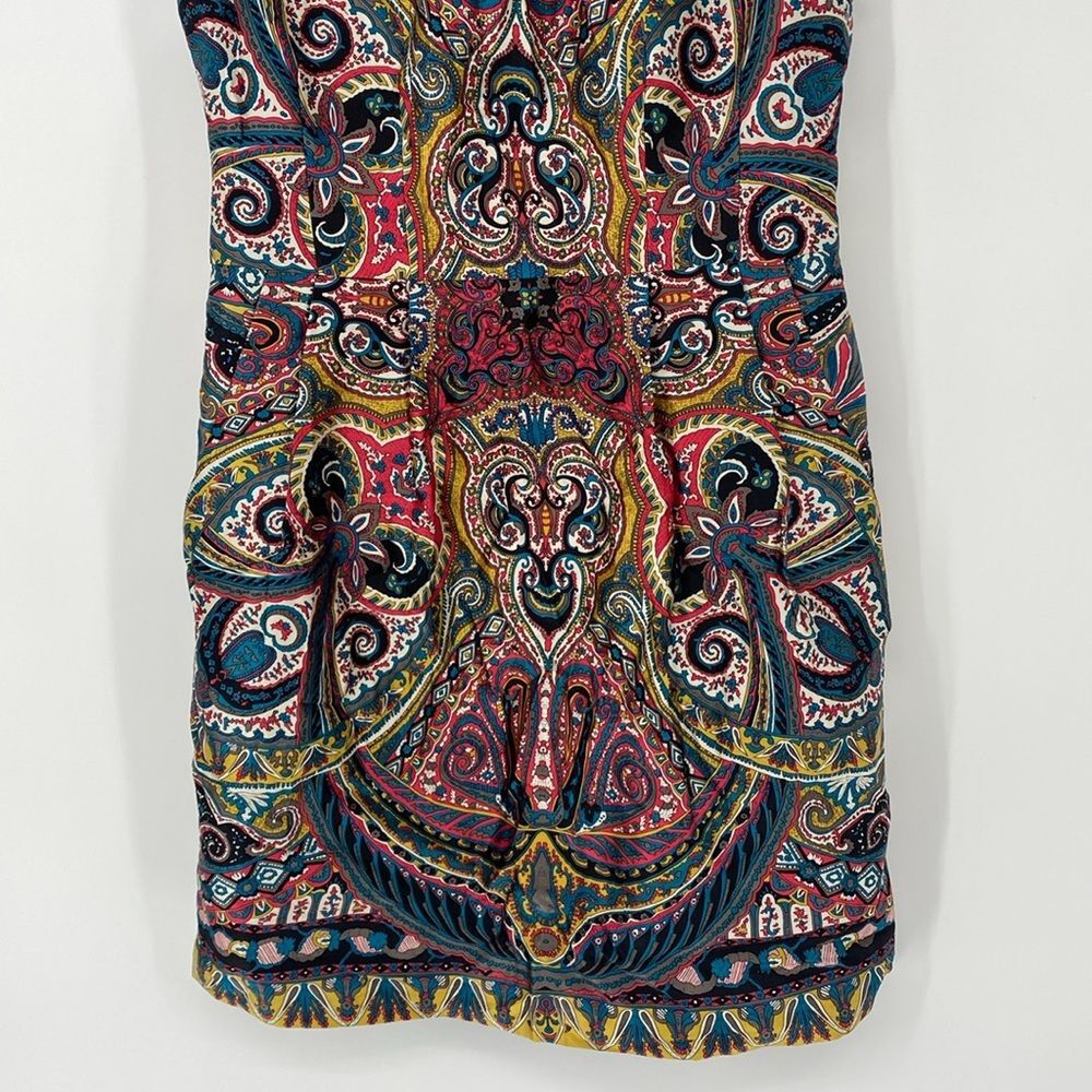 Nanette‎ Lepore Gotham Stakes Silk Paisley Sleeveless Mini Dress - Picture 3 of 10
